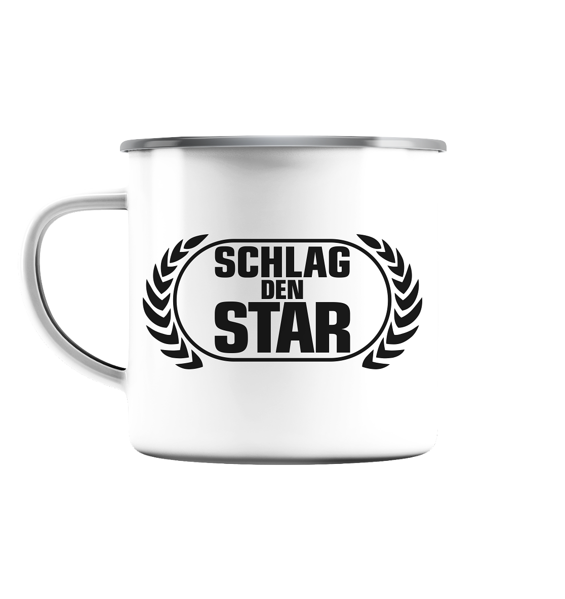 SCHLAG DEN STAR - Emaille Tasse (Silber)