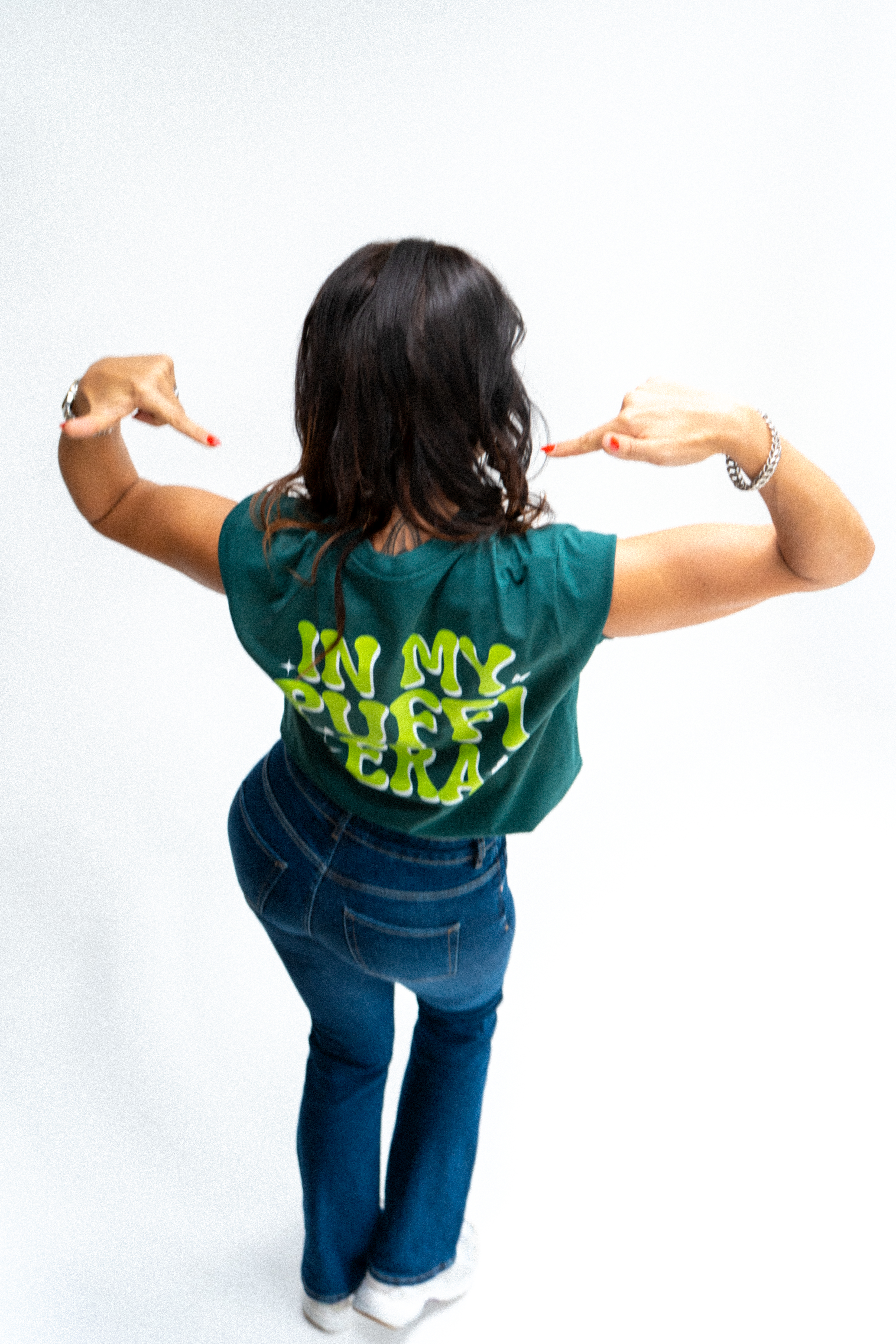 TV total - IN MY PUFFI ERA (Grün) - Heavy Oversized Organic Shirt